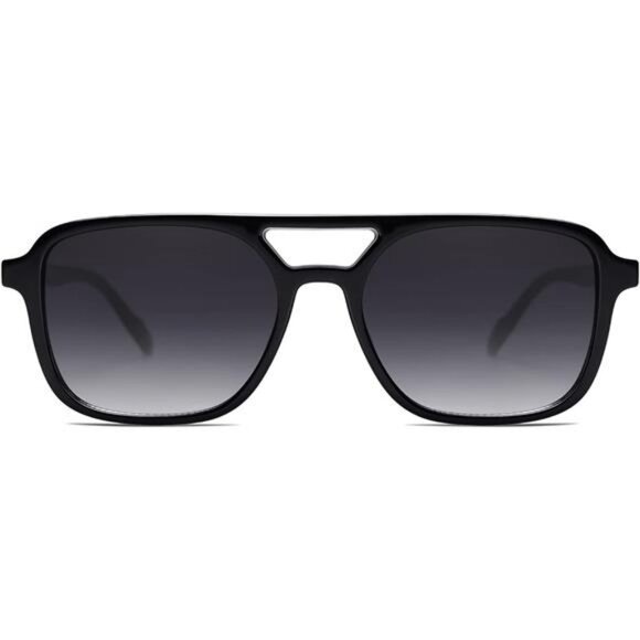 Retro Aviator Sunglasses Women Men UV400 Rectangle Fashion Shades Black Pink - Picture 2 of 7